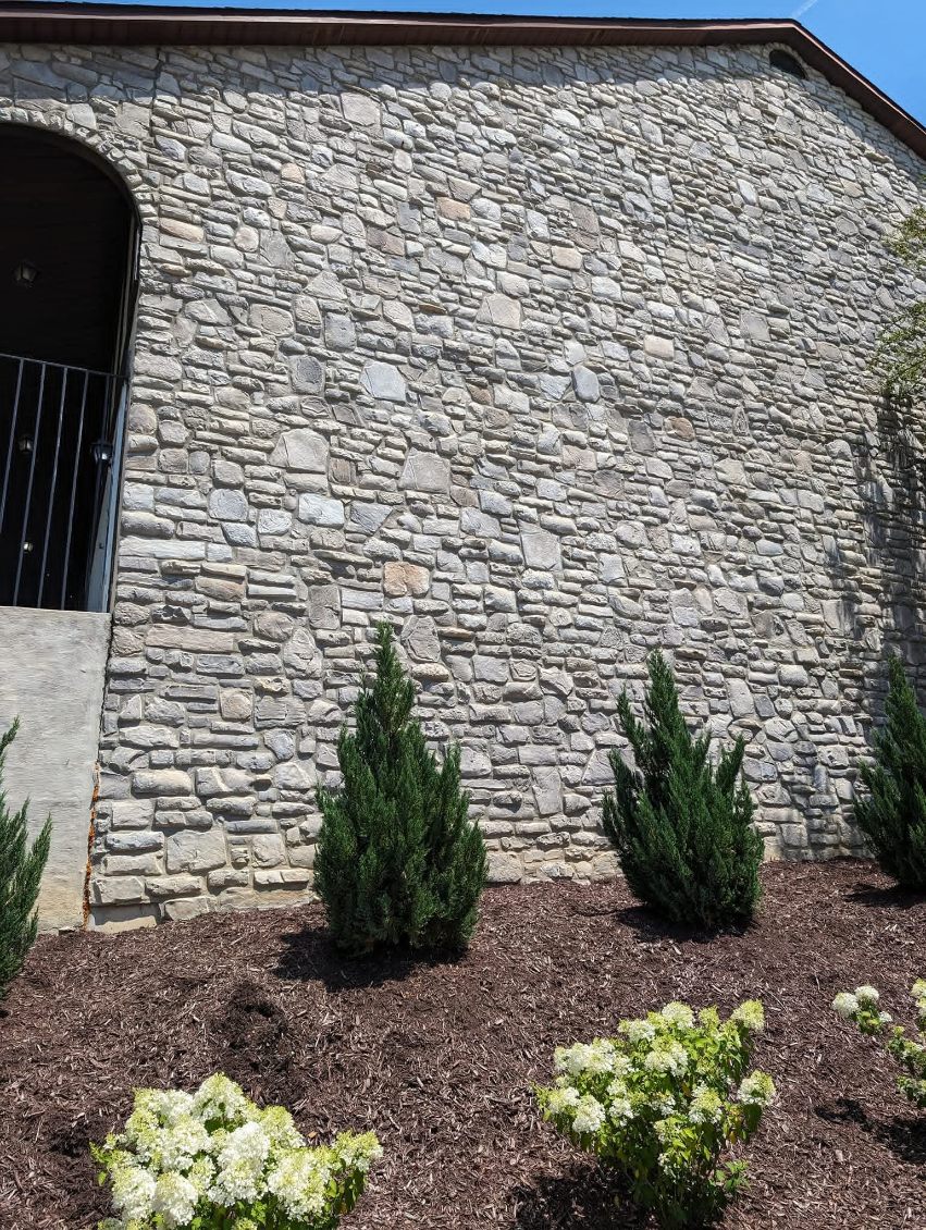 Stone masonry building exterior